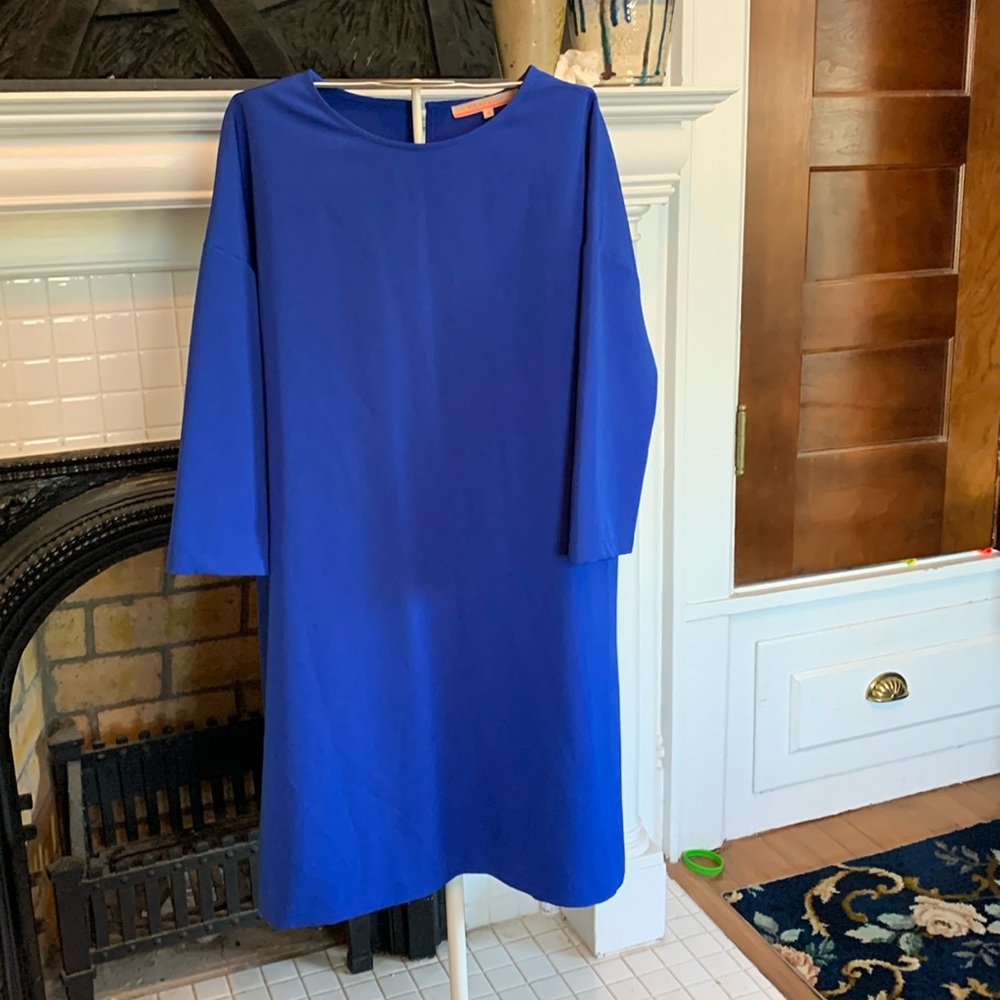 Vilagallo blue a line dress. Worn twice. 350 retail